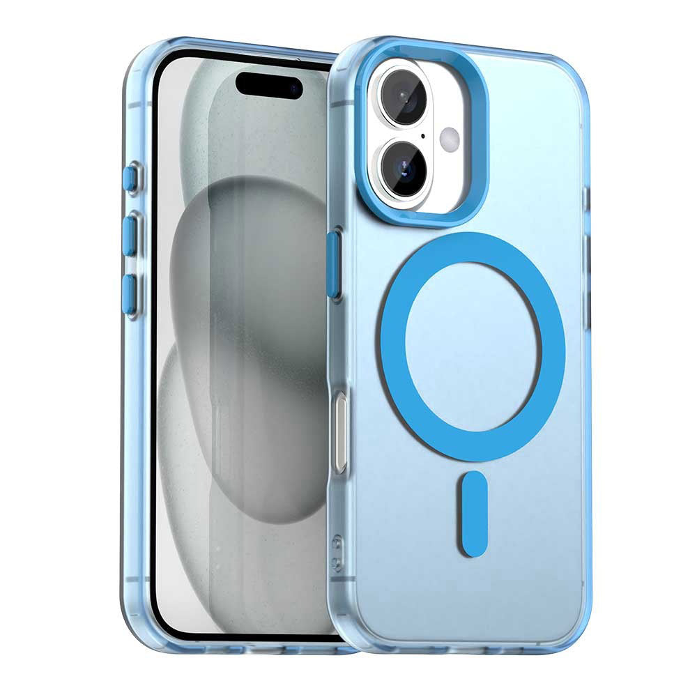 Custodia MagSafe per Apple iPhone 16 Plus, Techsuit, CandyCase, Blu