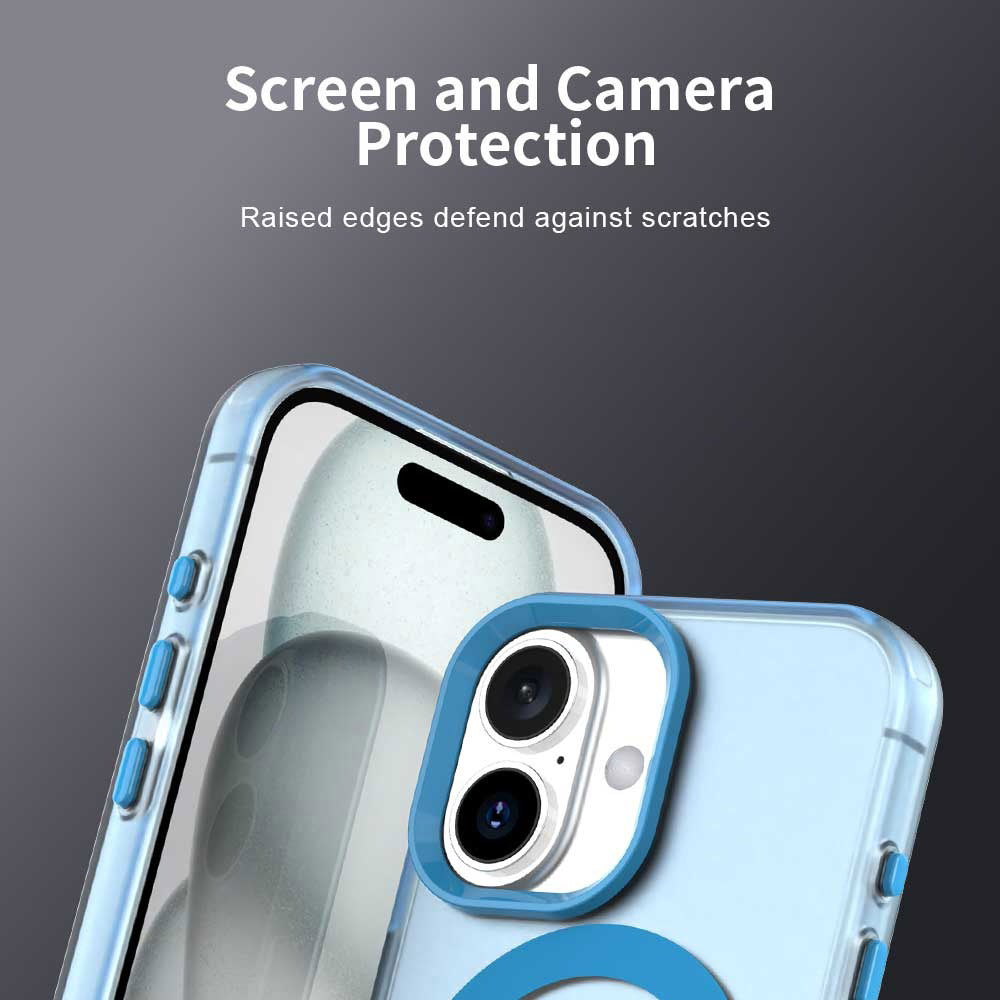 Custodia MagSafe per Apple iPhone 16 Plus, Techsuit, CandyCase, Blu