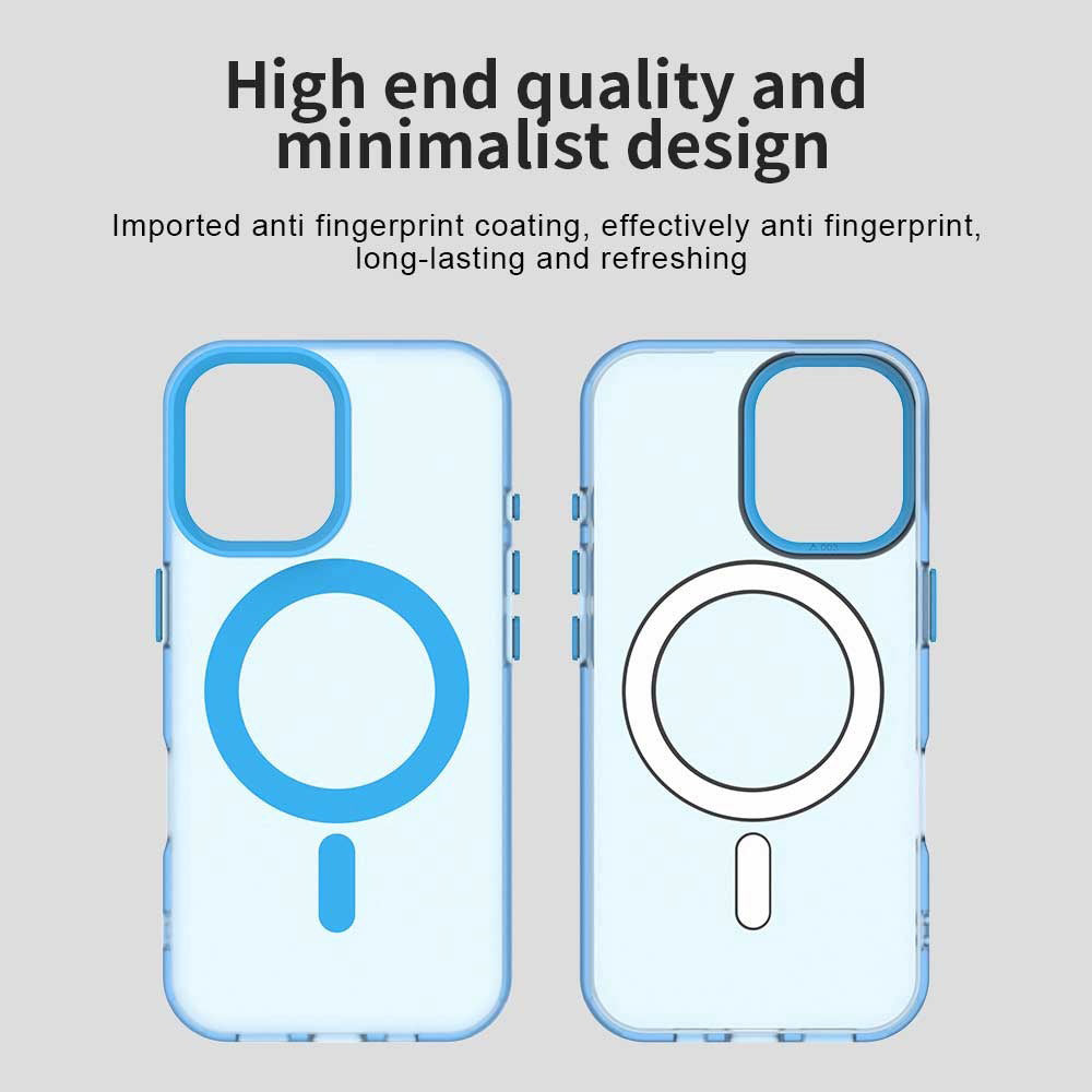 Custodia MagSafe per Apple iPhone 16 Plus, Techsuit, CandyCase, Blu
