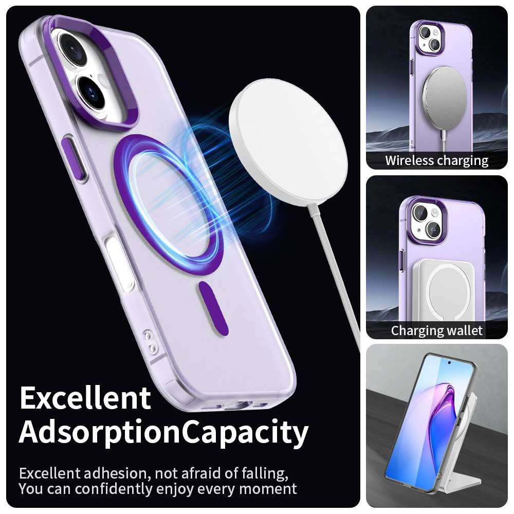 Custodia MagSafe per Apple iPhone 16 Plus, Techsuit, CandyCase, Viola