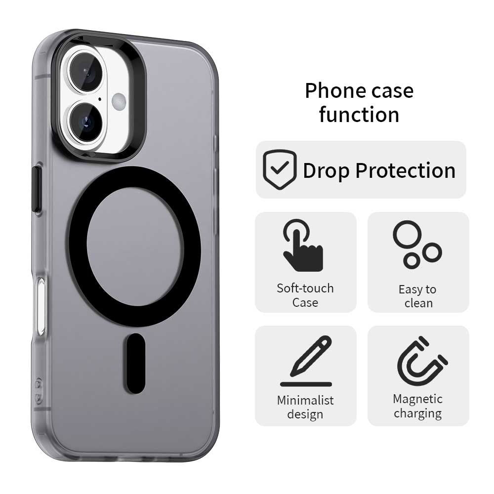 Custodia MagSafe per Apple iPhone 16 Plus, Techsuit, CandyCase, Nera