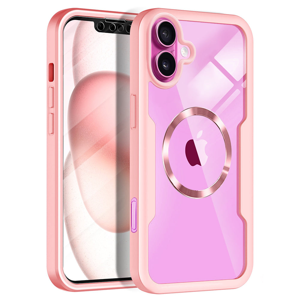 Custodia MagSafe per Apple iPhone 16 Plus, Techsuit, ColorVerse 360, Rosa