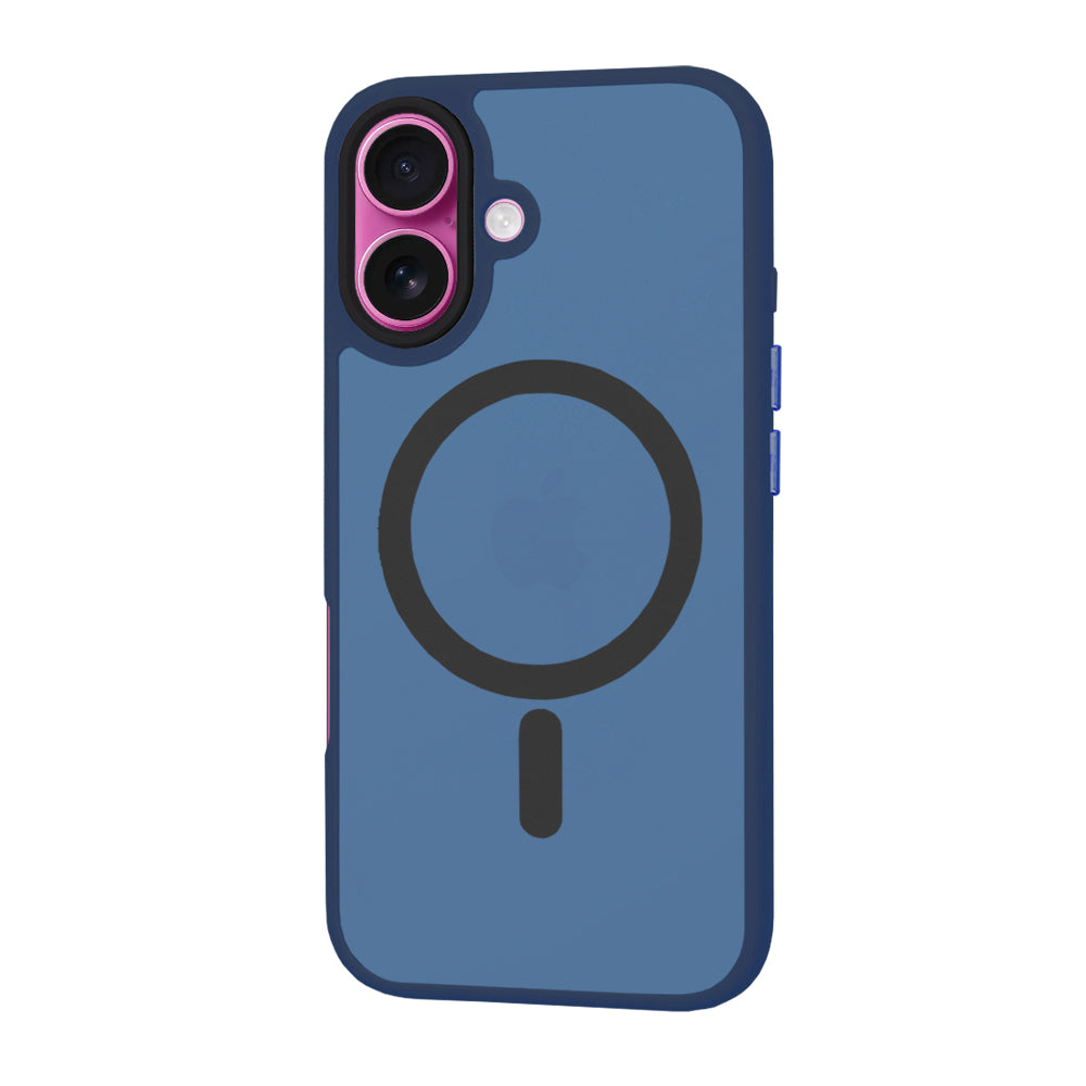 Custodia MagSafe per Apple iPhone 16 Plus, Techsuit, HaloFrost, Blu Navy