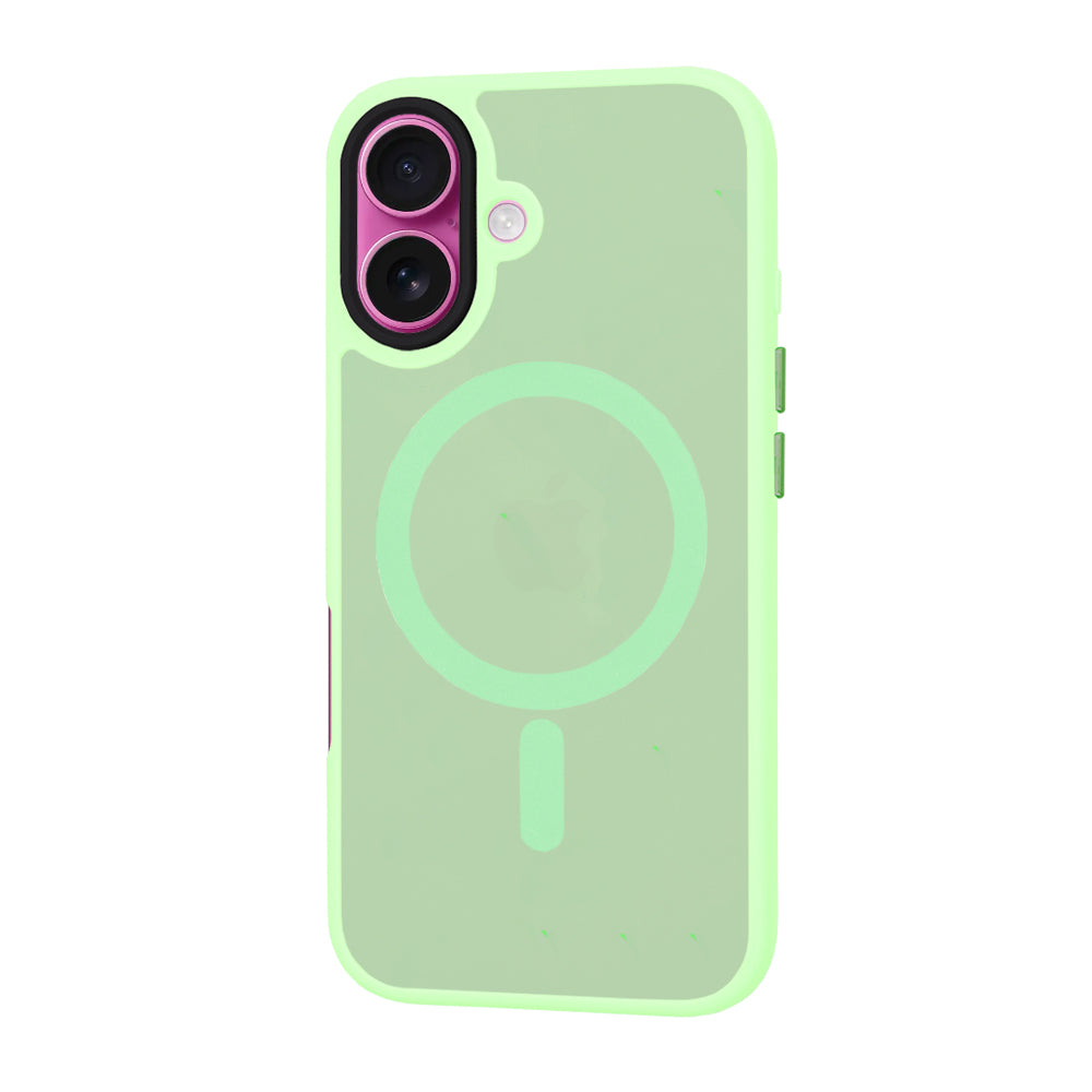 Custodia MagSafe per Apple iPhone 16 Plus, Techsuit, HaloFrost, Verde Chiaro