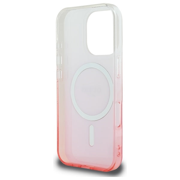 Custodia MagSafe per Apple iPhone 16 Pro, Guess, IML Glitter Gradient, Rosa