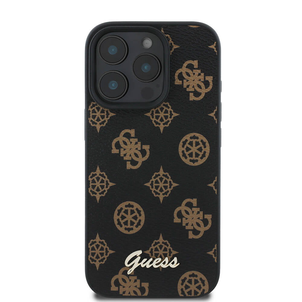 Custodia MagSafe per Apple iPhone 16 Pro Max, Guess, Peony Script, Nera