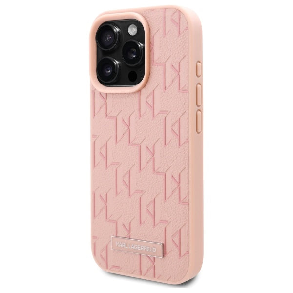 Custodia MagSafe per Apple iPhone 16 Pro Max, Karl Lagerfeld, Hot Stamp, Rosa