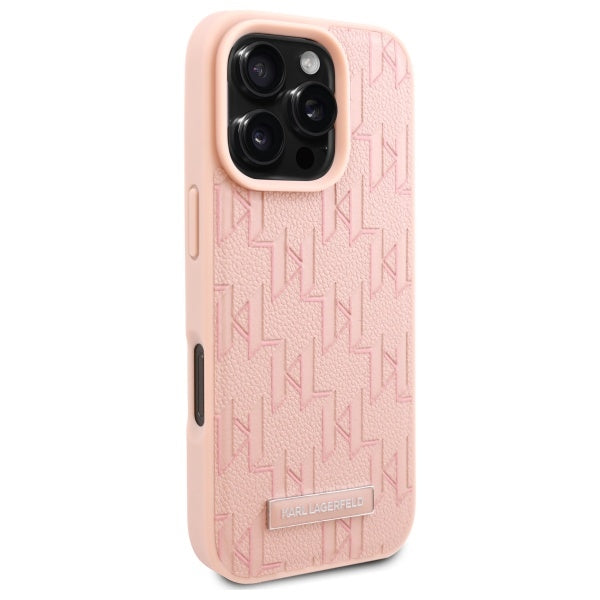 Custodia MagSafe per Apple iPhone 16 Pro Max, Karl Lagerfeld, Hot Stamp, Rosa