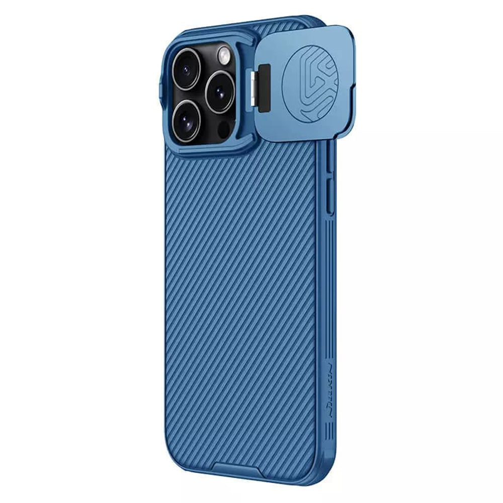 Custodia MagSafe per Apple iPhone 16 Pro Max, Nillkin, CamShield Prop, Blu