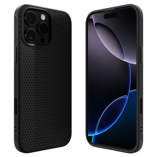 Custodia MagSafe per Apple iPhone 16 Pro Max, Spigen, Liquid Air T, Nera Opaca