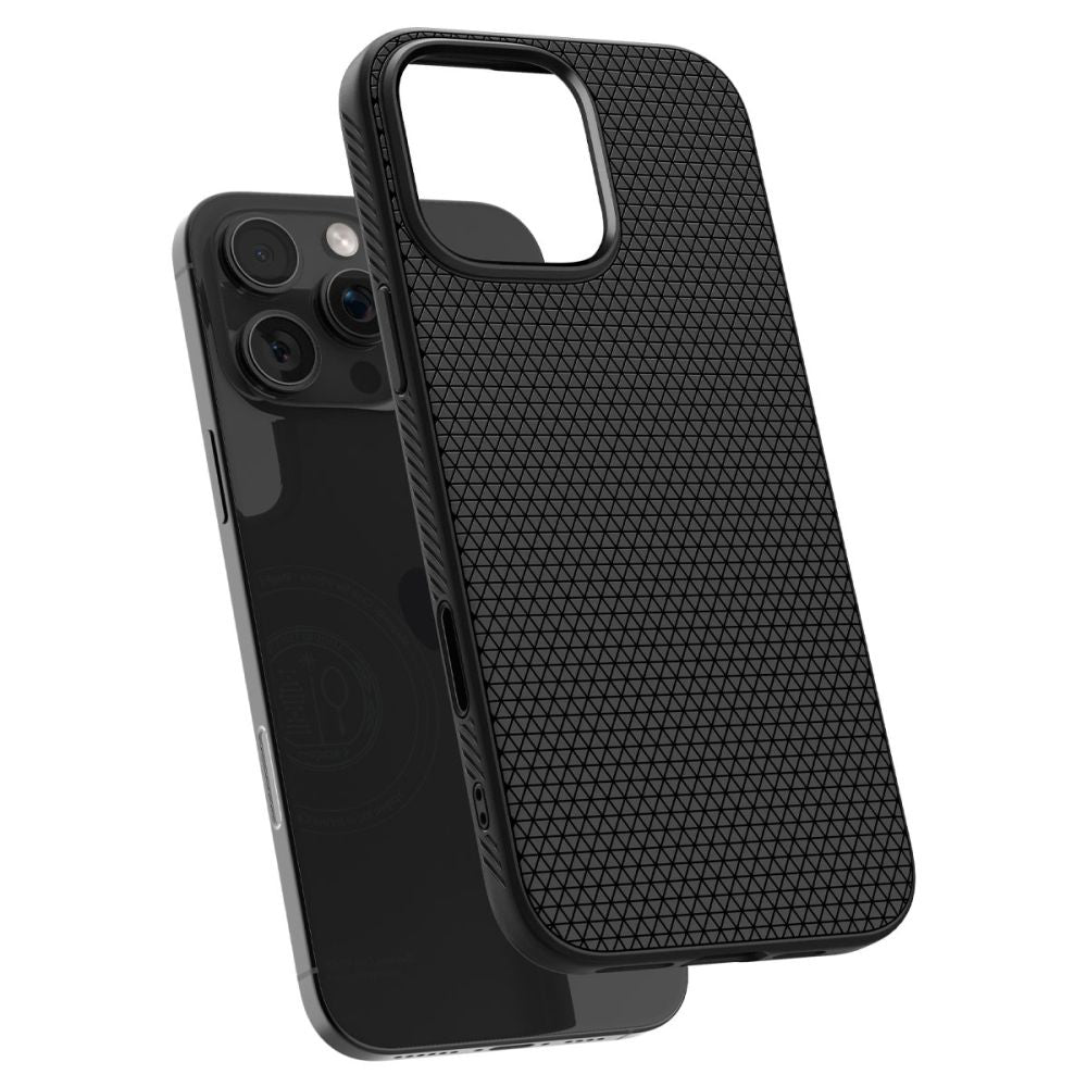 Custodia MagSafe per Apple iPhone 16 Pro Max, Spigen, Liquid Air T, Nera Opaca