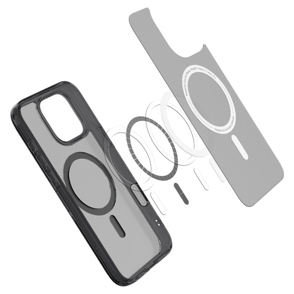 Custodia MagSafe per Apple iPhone 16 Pro Max, Spigen, Ultra Hybrid T, Nera Satinata ACS08507