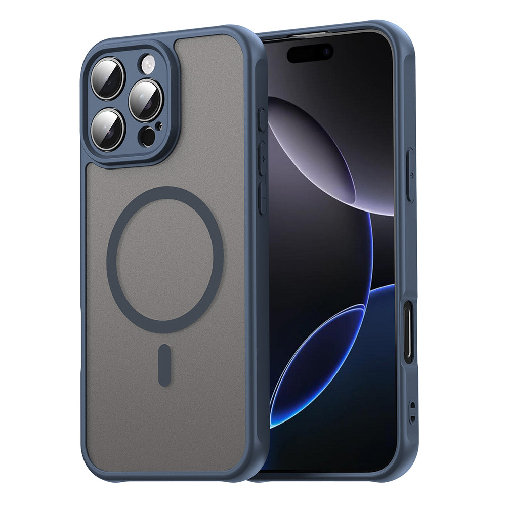 Custodia MagSafe per Apple iPhone 16 Pro Max, Techsuit, HaloFrost II, Blu Navy