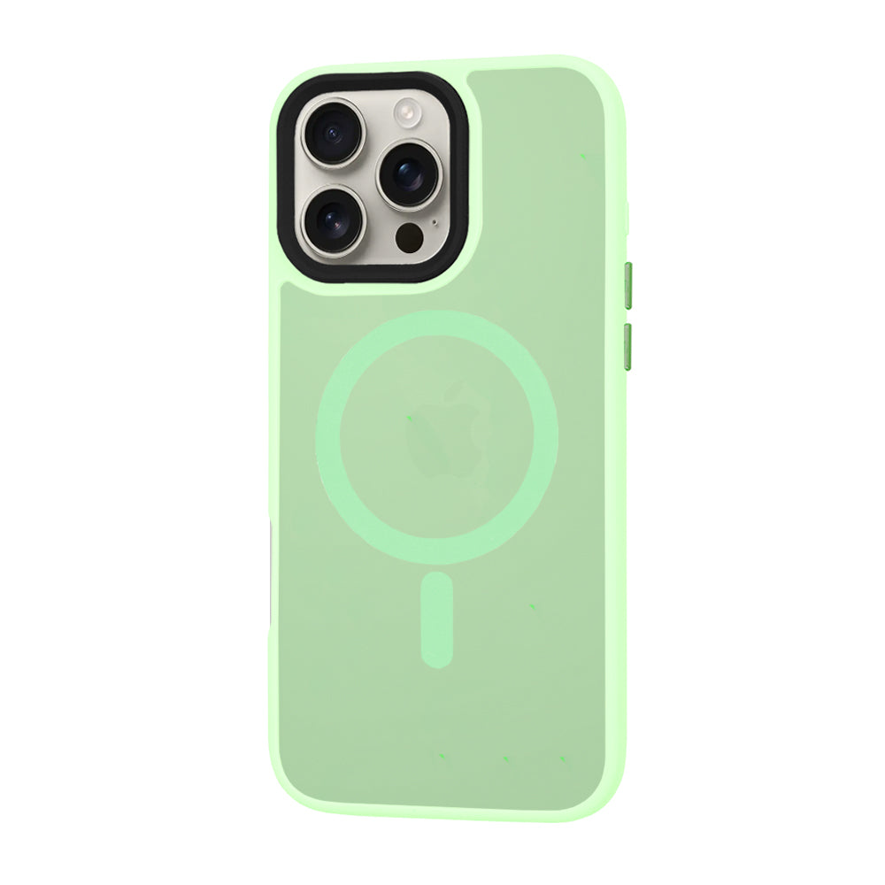 Custodia MagSafe per Apple iPhone 16 Pro Max, Techsuit, HaloFrost, Verde Chiaro