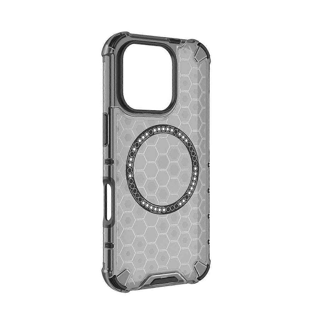 Custodia MagSafe per Apple iPhone 16 Pro Max, Techsuit, HoneyComb Shield, Nera
