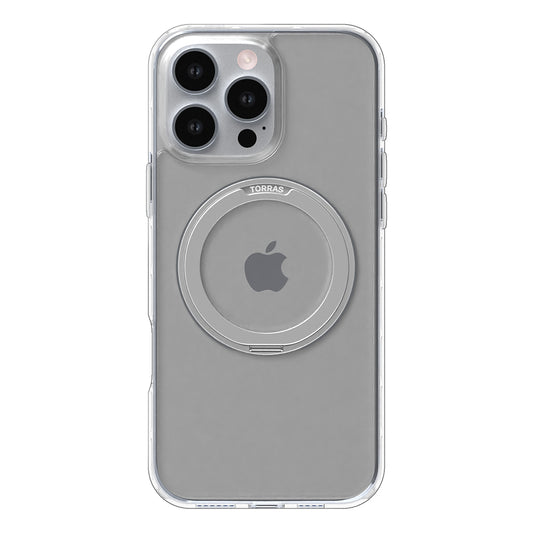 Custodia MagSafe per Apple iPhone 16 Pro Max, Torras, Ostand Pro, Trasparente
