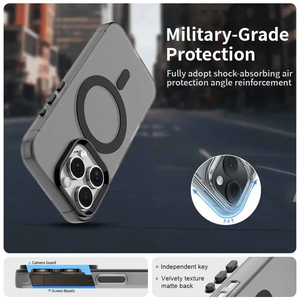 Custodia MagSafe per Apple iPhone 16 Pro, Techsuit, CandyCase, Blu