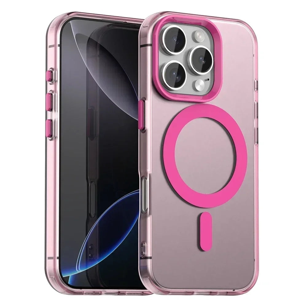 Custodia MagSafe per Apple iPhone 16 Pro, Techsuit, CandyCase, Rosa