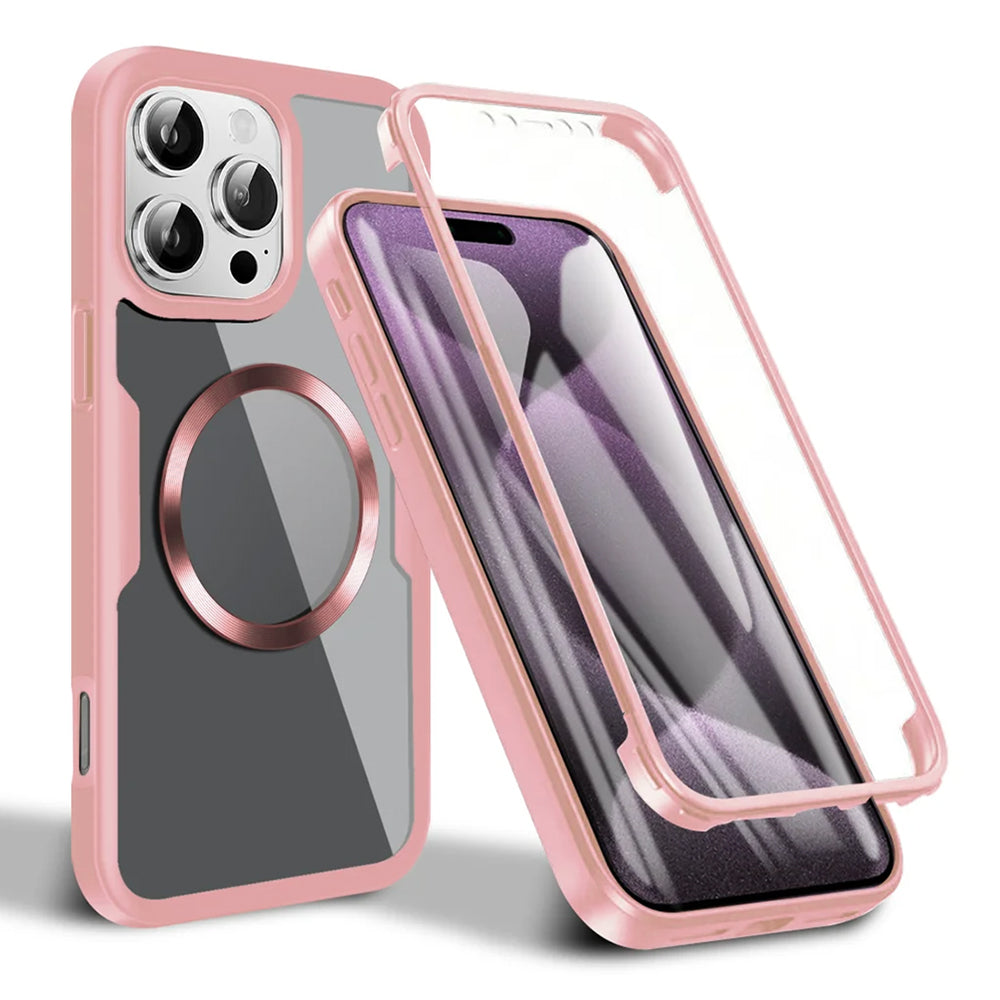 Custodia MagSafe per Apple iPhone 16 Pro, Techsuit, ColorVerse 360, Rosa
