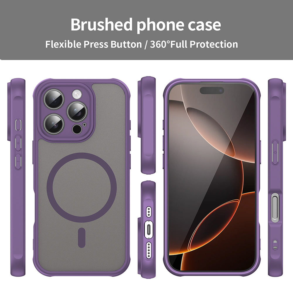 Custodia MagSafe per Apple iPhone 16 Pro, Techsuit, HaloFrost II, Viola