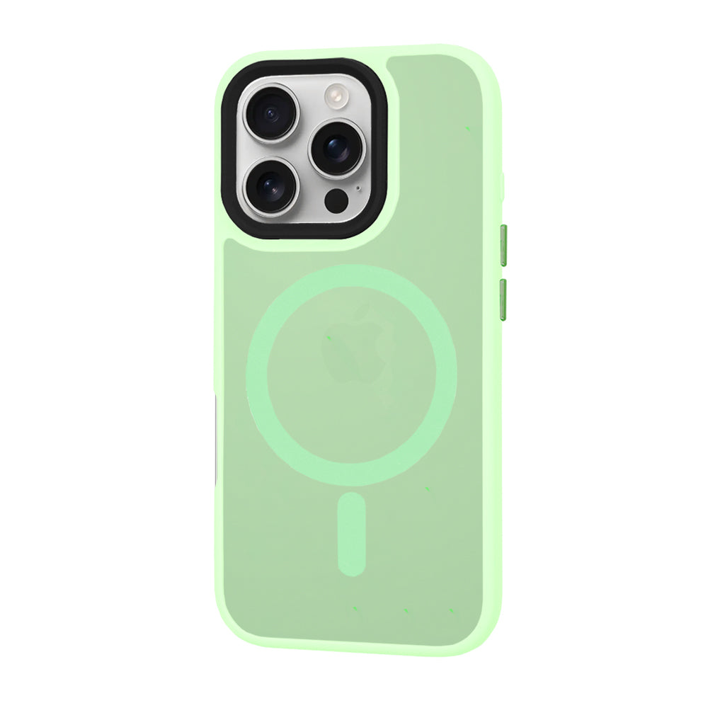 Custodia MagSafe per Apple iPhone 16 Pro, Techsuit, HaloFrost, Verde Chiaro