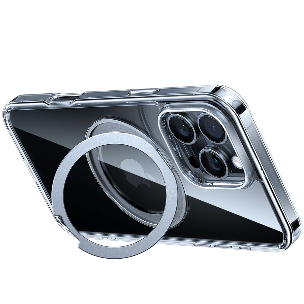 Custodia MagSafe per Apple iPhone 16 Pro, Torras, Ostand Pro, Trasparente