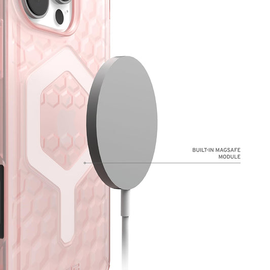 Custodia MagSafe per Apple iPhone 16 Pro, Urban Armor Gear, Essential Armor, Rosa