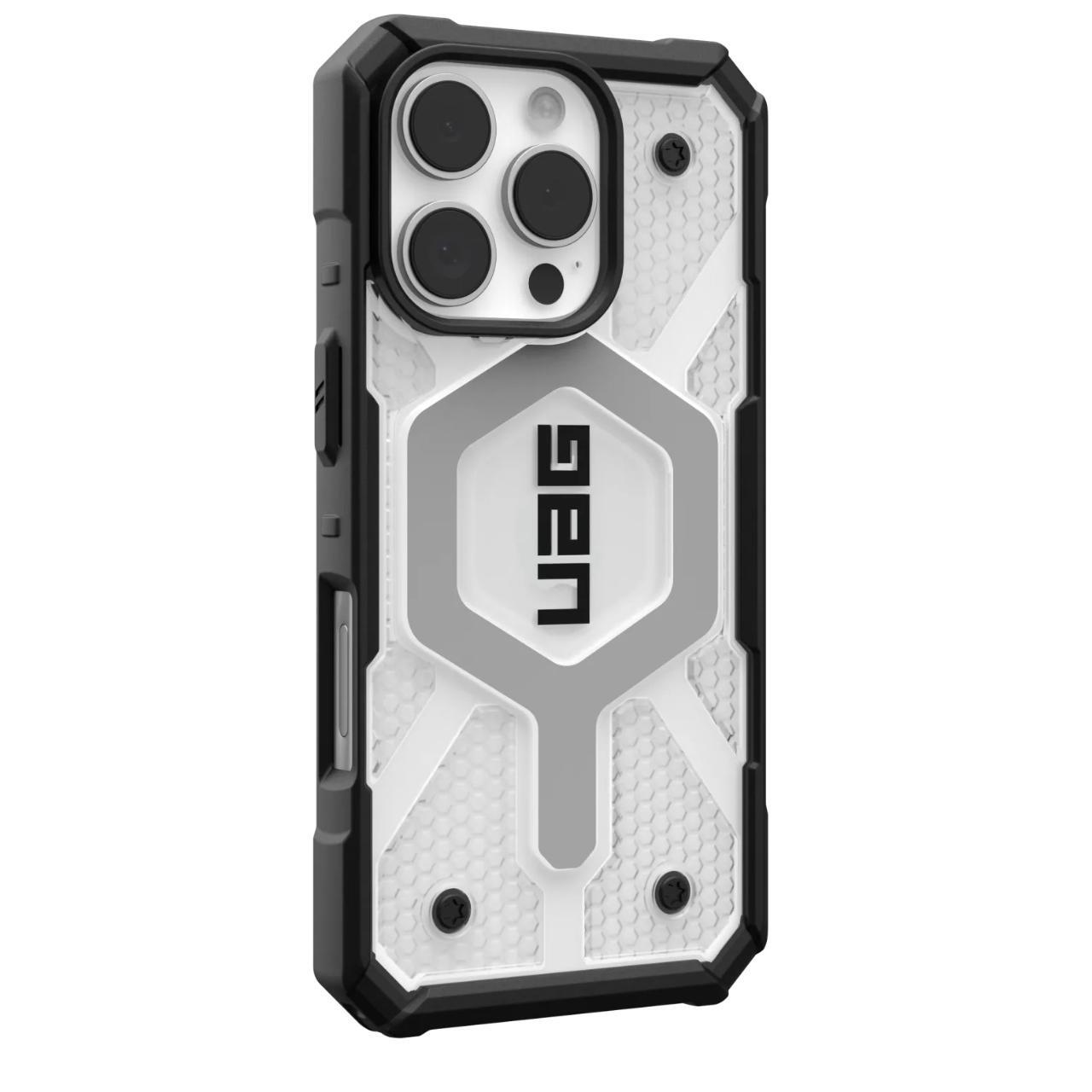 Custodia MagSafe per Apple iPhone 16 Pro, Urban Armor Gear, Pathfinder Clear, Trasparente
