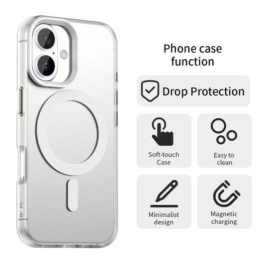 Custodia MagSafe per Apple iPhone 16, Techsuit, CandyCase, Bianca