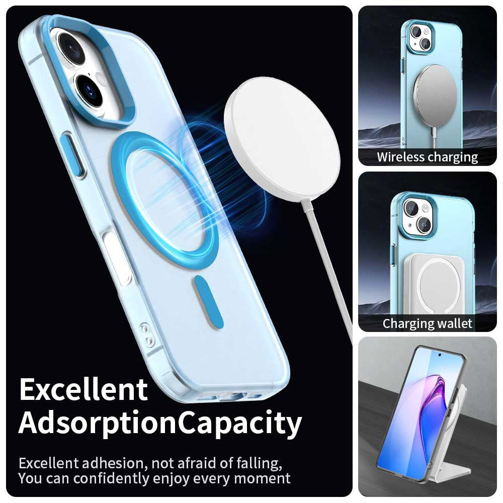 Custodia MagSafe per Apple iPhone 16, Techsuit, CandyCase, Blu