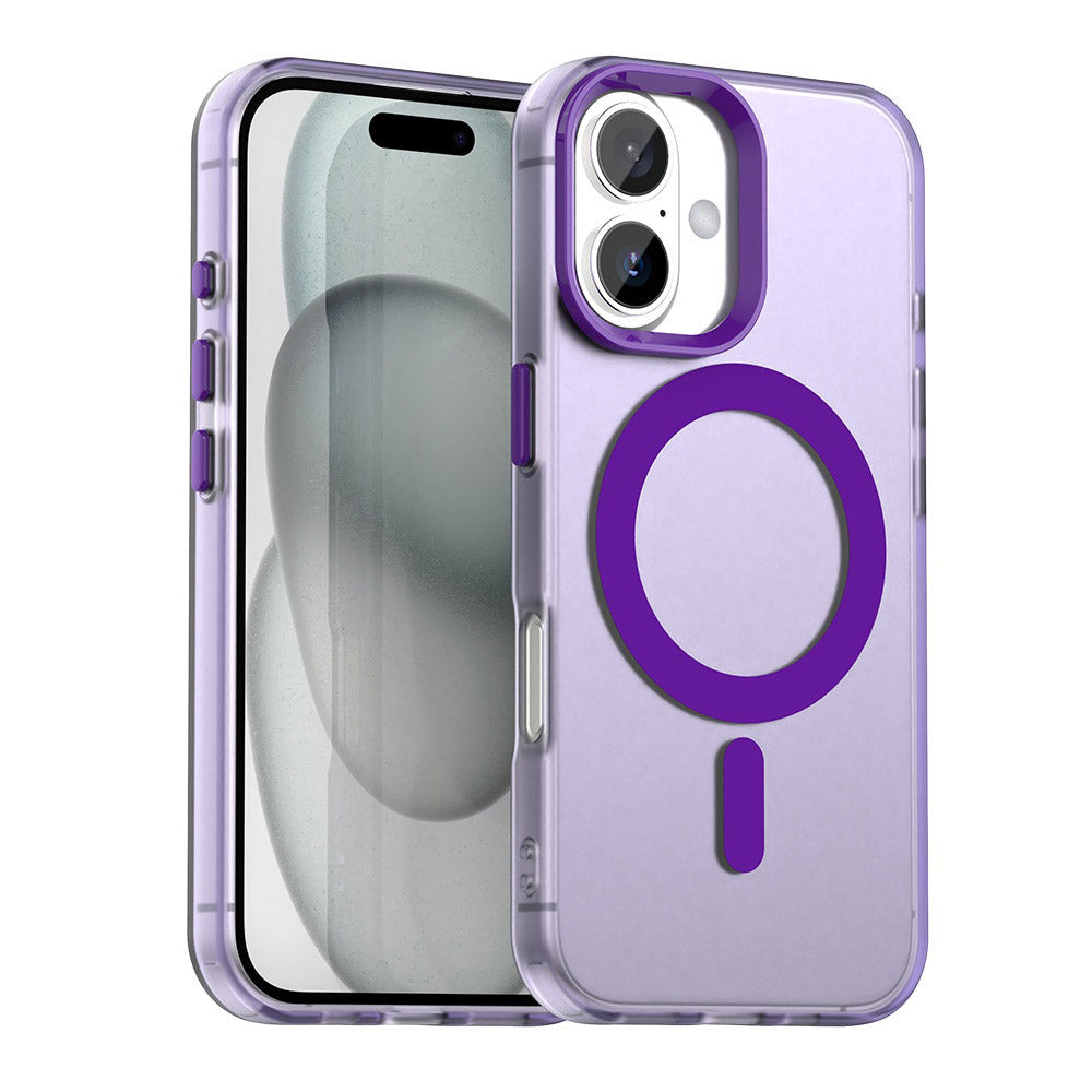 Custodia MagSafe per Apple iPhone 16, Techsuit, CandyCase, Viola