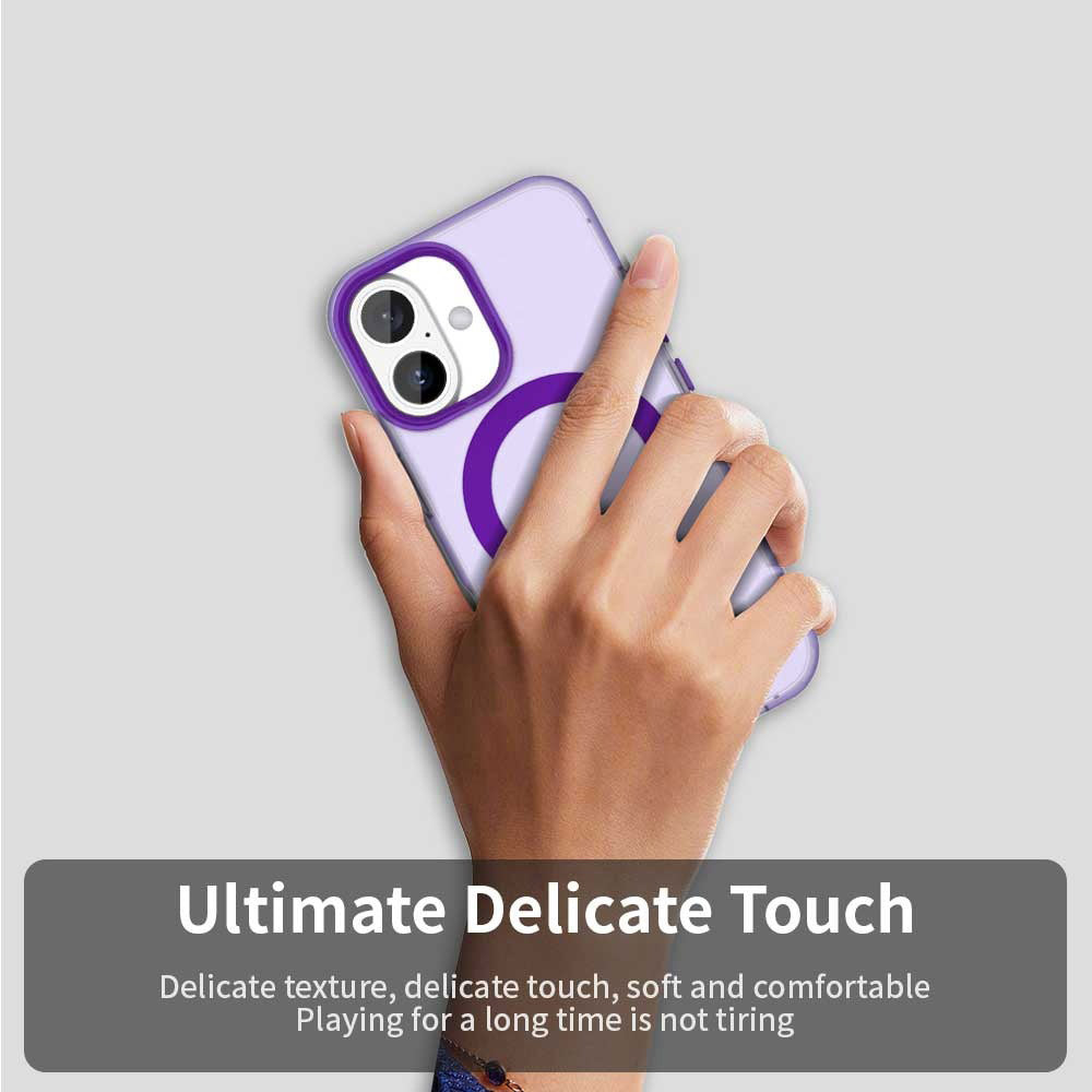 Custodia MagSafe per Apple iPhone 16, Techsuit, CandyCase, Viola