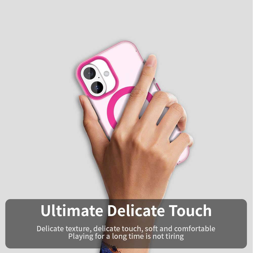 Custodia MagSafe per Apple iPhone 16, Techsuit, CandyCase, Rosa