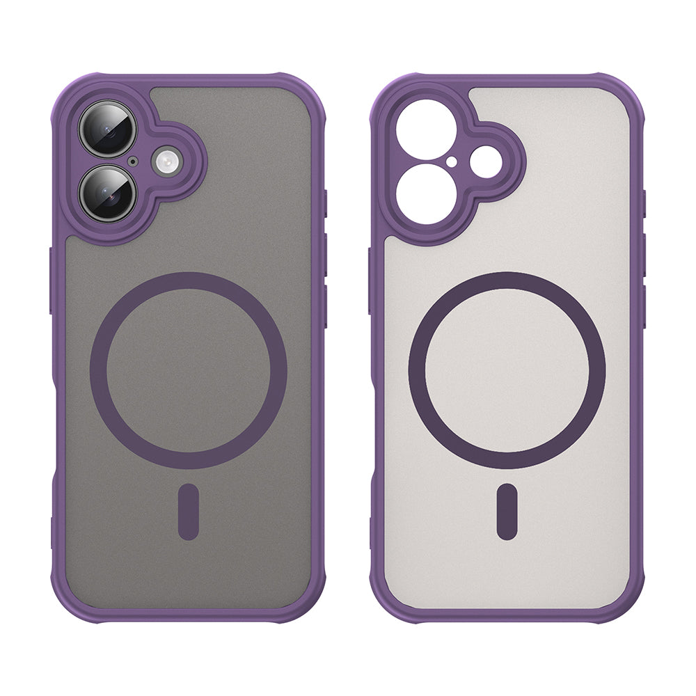 Custodia MagSafe per Apple iPhone 16, Techsuit, HaloFrost II, Viola