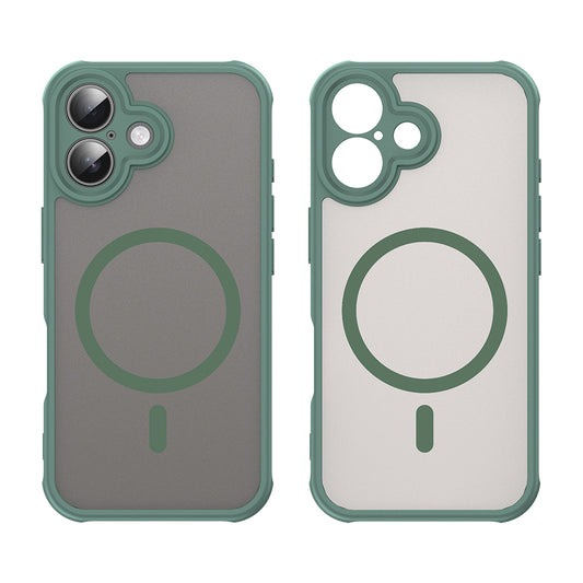 Custodia MagSafe per Apple iPhone 16, Techsuit, HaloFrost II, Verde