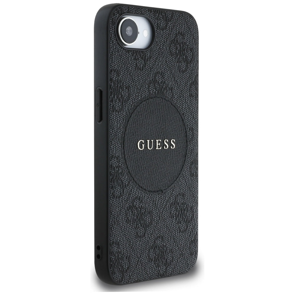 Custodia MagSafe per Apple iPhone 17e / 16e, Guess, 4G Circle Classic Logo, Nera