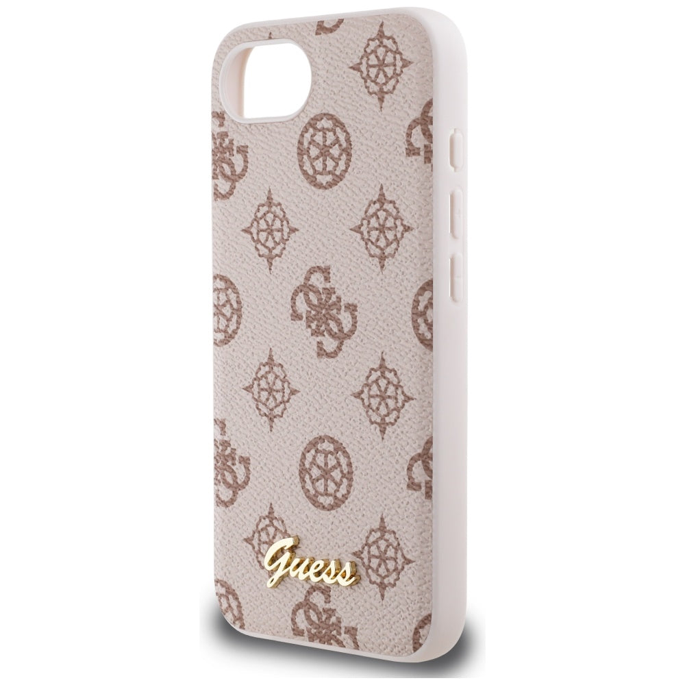 Custodia MagSafe per Apple iPhone 17e / 16e, Guess, Peony Script, Marrone