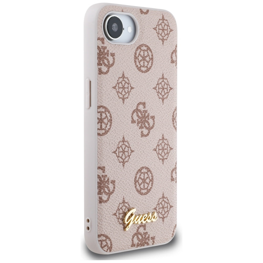 Custodia MagSafe per Apple iPhone 17e / 16e, Guess, Peony Script, Marrone