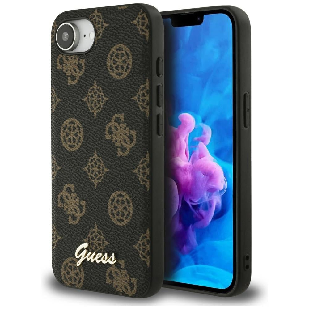 Custodia MagSafe per Apple iPhone 17e / 16e, Guess, Peony Script, Nera