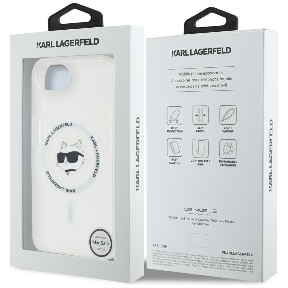 Custodia MagSafe per Apple iPhone 17e / 16e, Karl Lagerfeld, IML Choupette's Head, Bianca