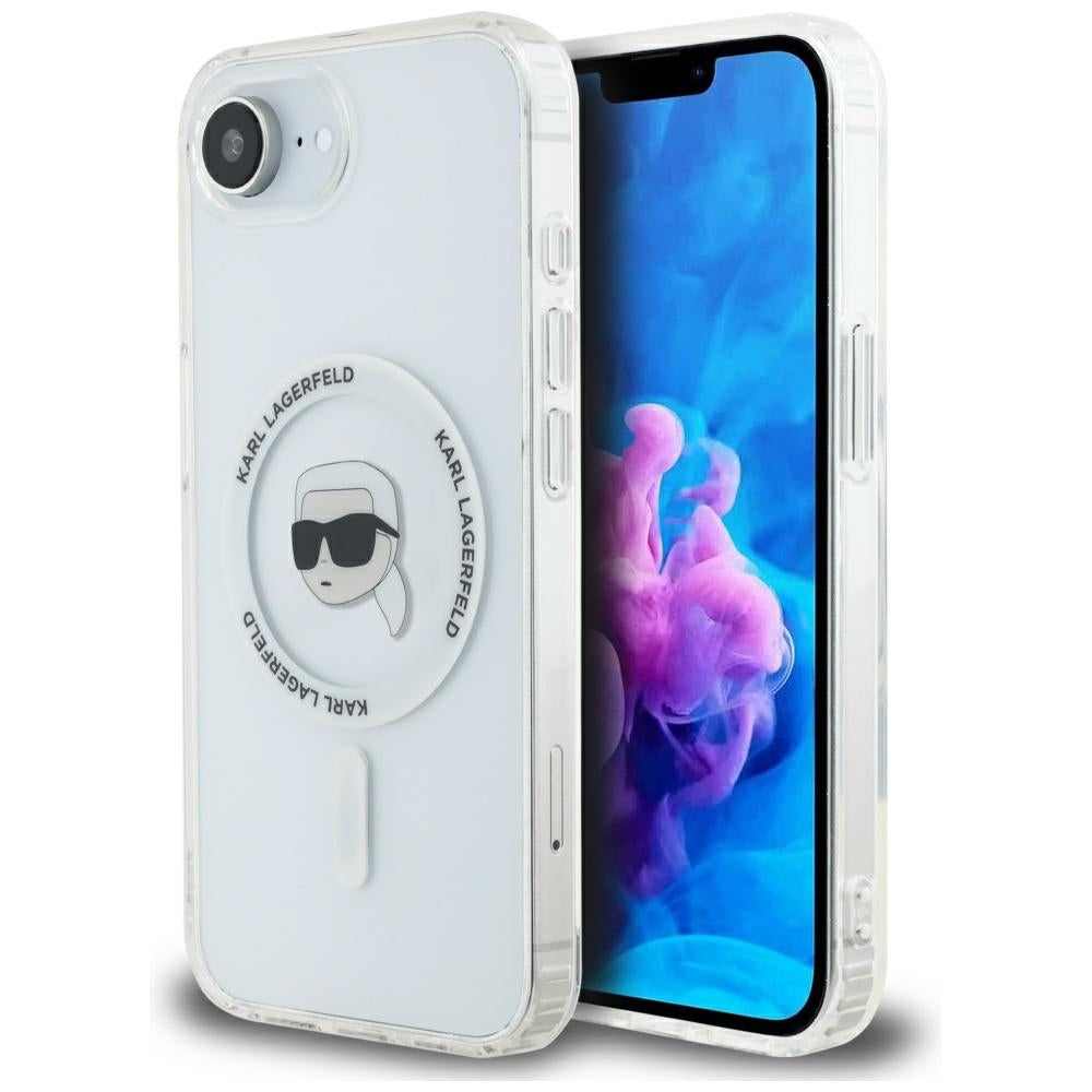 Custodia MagSafe per Apple iPhone 17e / 16e, Karl Lagerfeld, IML Karl's Head, Bianca