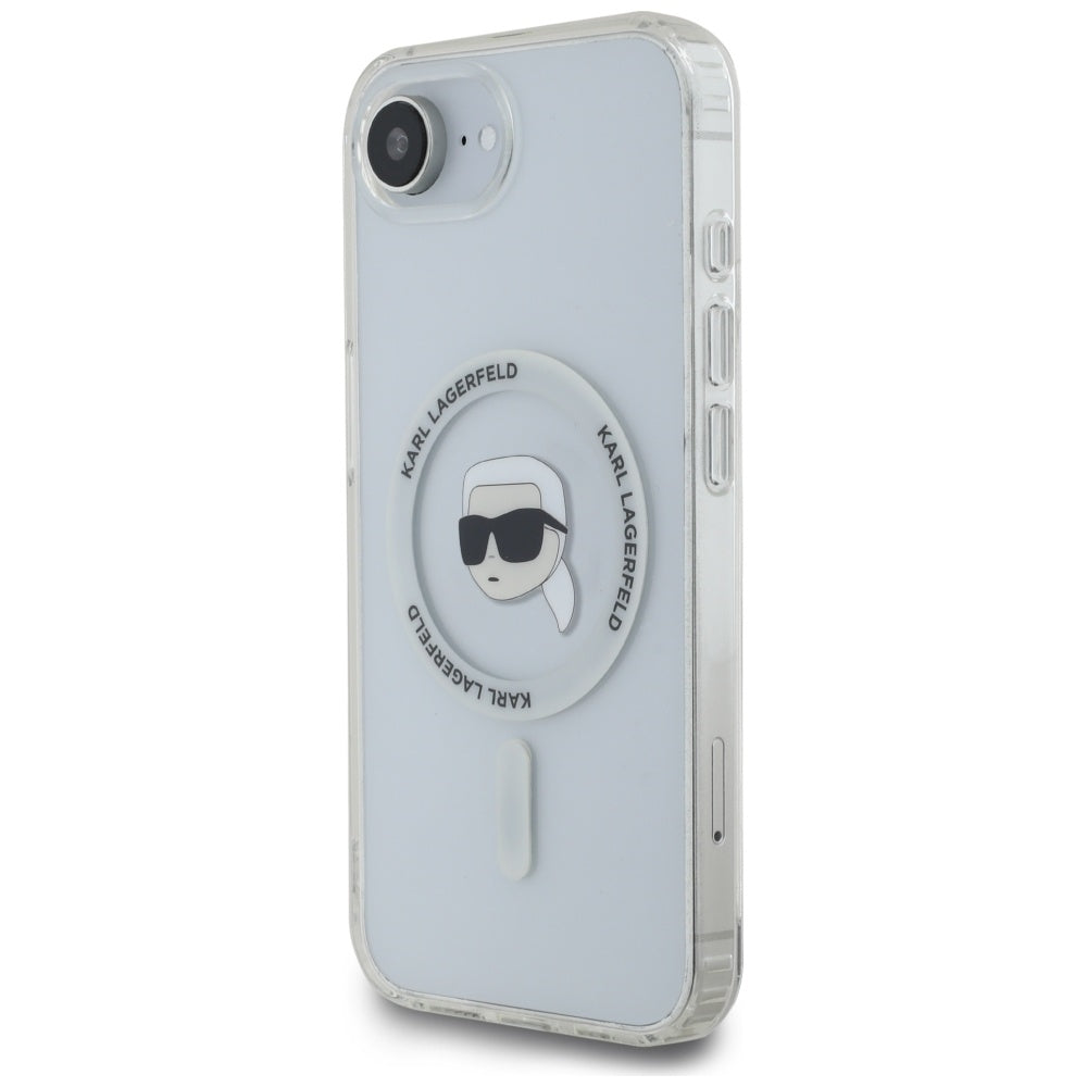 Custodia MagSafe per Apple iPhone 17e / 16e, Karl Lagerfeld, IML Karl's Head, Bianca