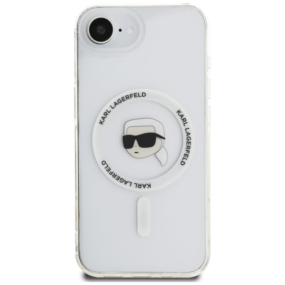 Custodia MagSafe per Apple iPhone 17e / 16e, Karl Lagerfeld, IML Karl's Head, Bianca