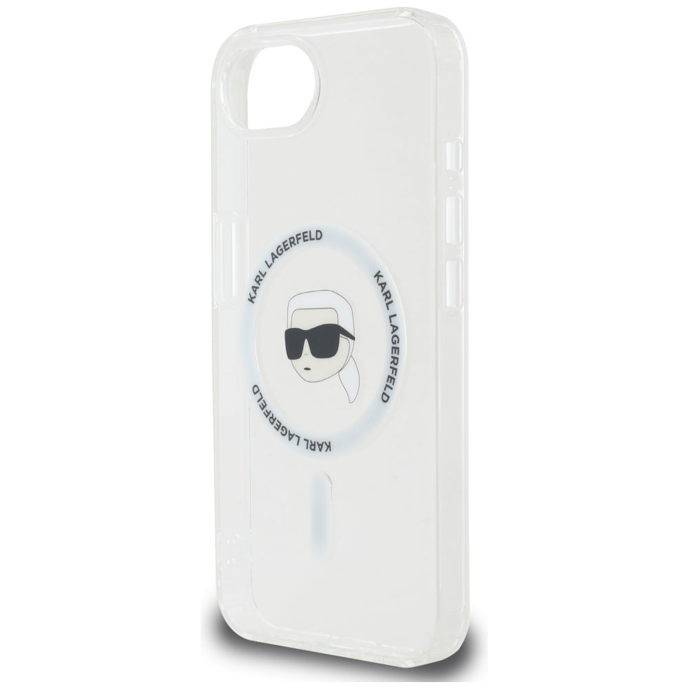 Custodia MagSafe per Apple iPhone 17e / 16e, Karl Lagerfeld, IML Karl's Head, Bianca