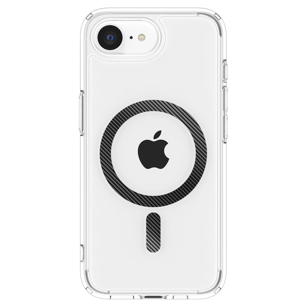 Custodia MagSafe per Apple iPhone 17e / 16e, Spigen, Ultra Hybrid Carbon, Trasparente ACS09140