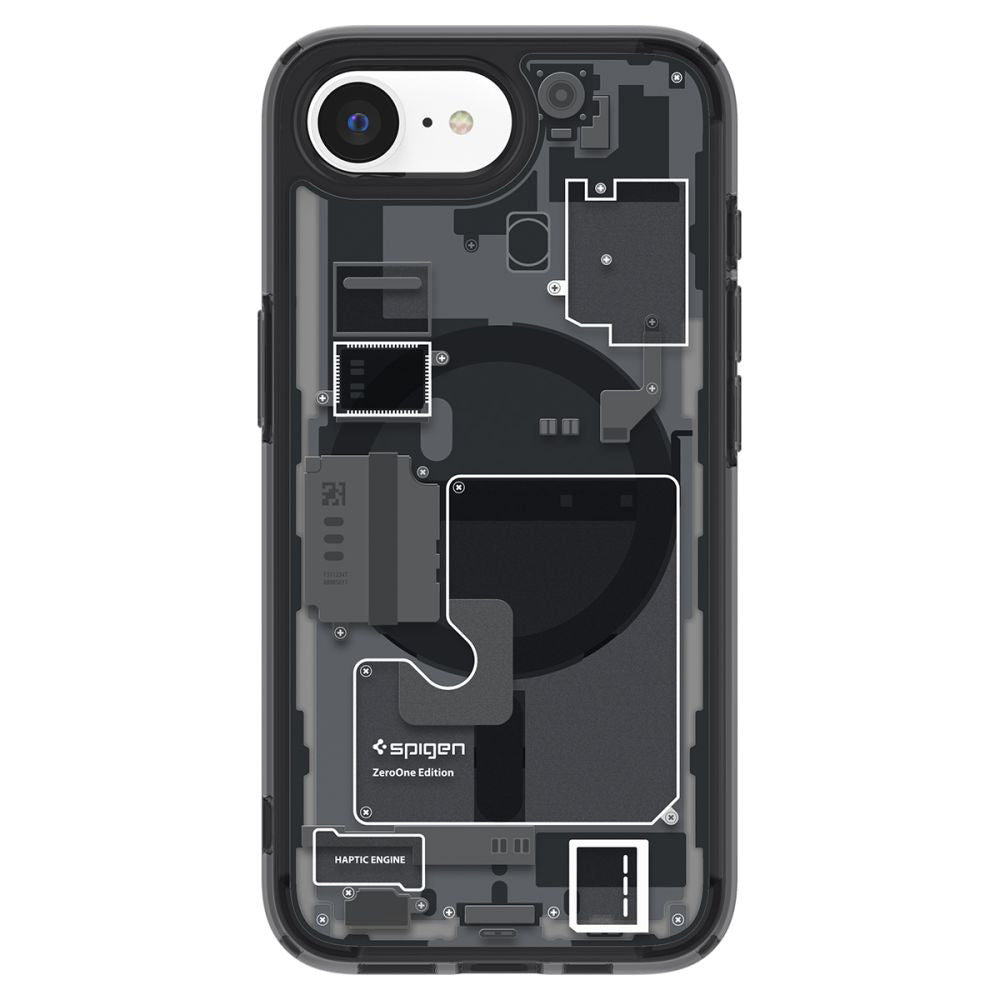Custodia MagSafe per Apple iPhone 17e / 16e, Spigen, Ultra Hybrid Zero One, Nera