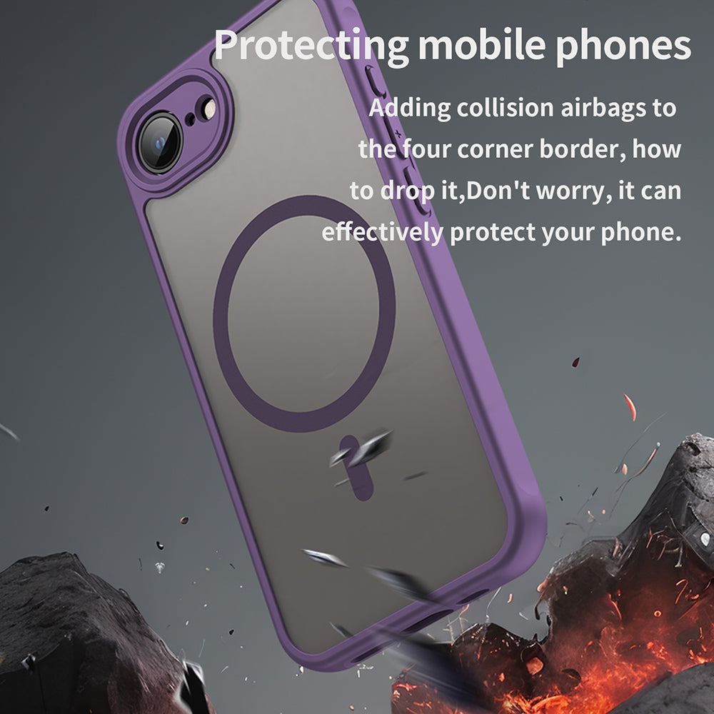 Custodia MagSafe per Apple iPhone 17e / 16e, Techsuit, HaloFrost II, Viola