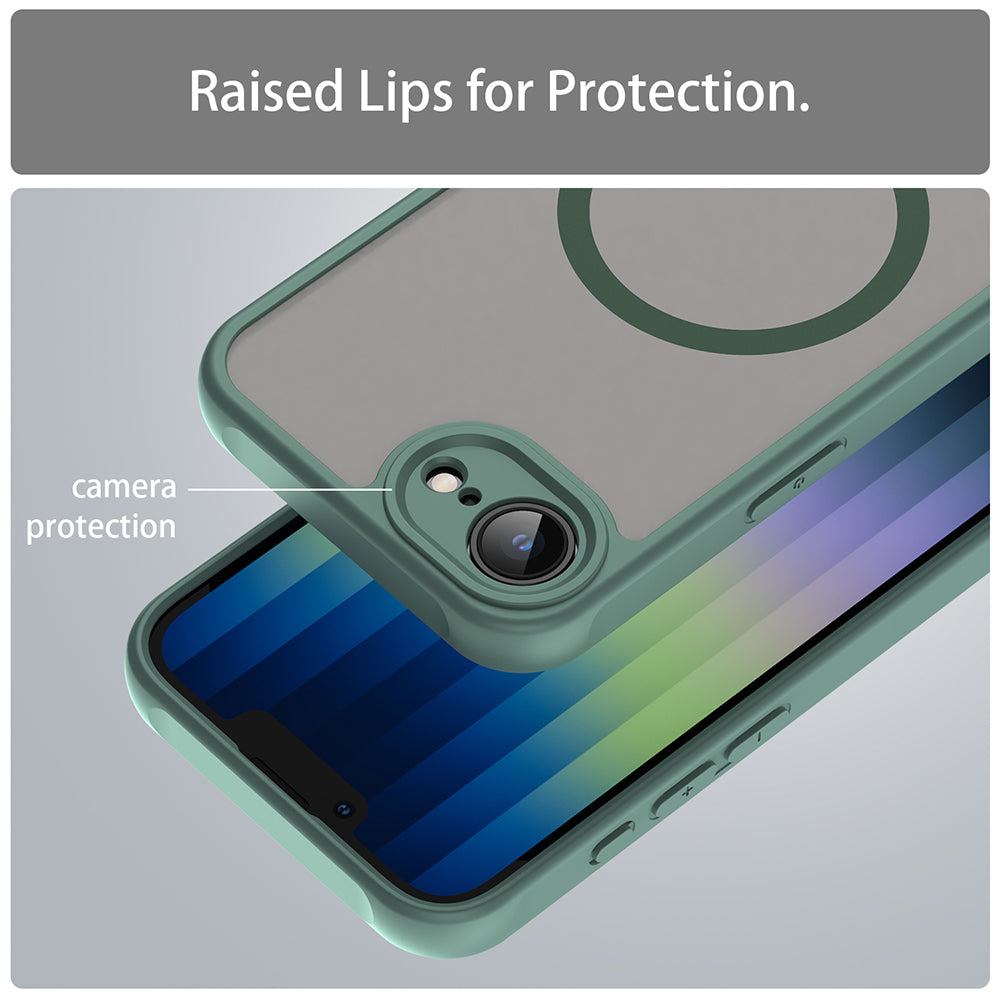 Custodia MagSafe per Apple iPhone 17e / 16e, Techsuit, HaloFrost II, Verde
