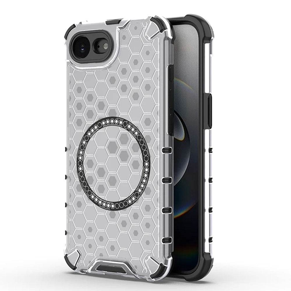 Custodia MagSafe per Apple iPhone 17e / 16e, Techsuit, HoneyComb Shield, Bianca