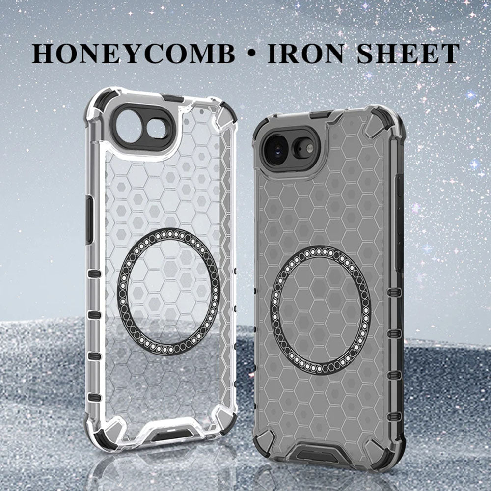 Custodia MagSafe per Apple iPhone 17e / 16e, Techsuit, HoneyComb Shield, Nera